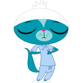 🆘 tier, cartoon, figur, arzt, krankenschwester, krankenhaus telegram sticker