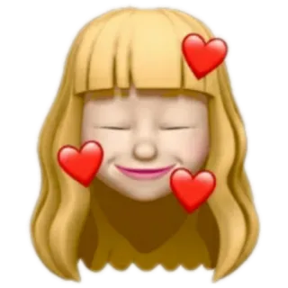 🥰 Эмодзи, Сердце, Любовь, Девушка, Милый telegram sticker