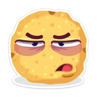 😧 emoji, expression, face, cartoon, sticker telegram sticker
