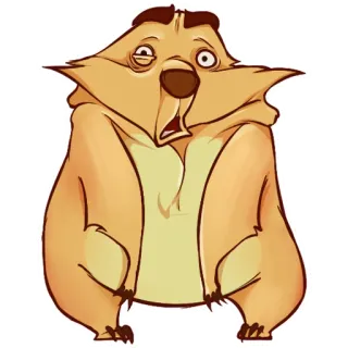 😵 animal, mammifère, dessin animé, drôle, expression, mignon telegram sticker