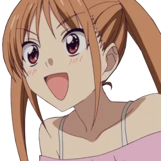 🍌 Garota anime, Desenho animado, Sorriso, Feliz, Garota, Fofa telegram sticker