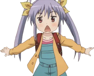😱 动漫, 女孩, 惊讶, 卡通 telegram sticker