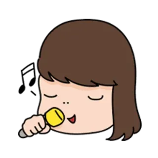 🐼 歌手, 麦克风, 音乐, 卡通, 唱歌, 娱乐 telegram sticker