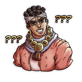 🤨 ??? อนิเมะ, คำถาม, สับสน, ตัวละคร telegram sticker