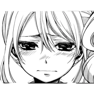 ☹ Anime, Manga, Fille, Triste, Expression whatsapp sticker