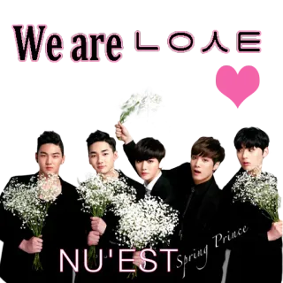 ❤ We are LOVE kpop, musik, grup, nu'est whatsapp sticker
