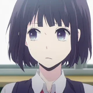 🔖 Anime, Mädchen, Kurze Haare, Schüler, Süß, Porträt telegram sticker