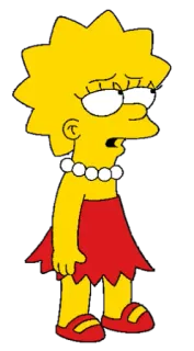 😒 Lisa Simpson The Simpsons Lisa Simpson, Simpsons, cartoon, sad telegram sticker
