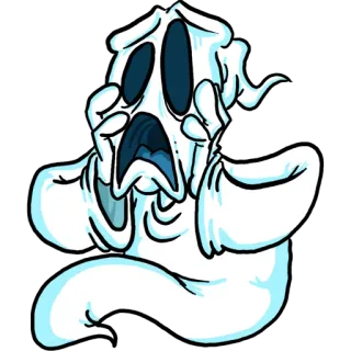 😱 fantasma, tenebroso, dibujos animados, halloween, miedo, personaje telegram sticker