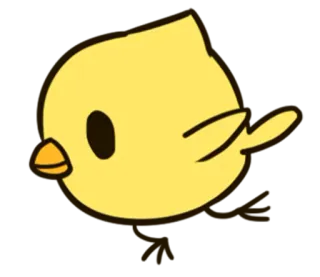 🏃 oiseau, poussin, jaune, dessin animé whatsapp sticker