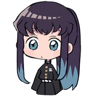 ❄️ Muichiro Tokito Demon Slayer 动漫, Q版, 鬼灭之刃, 无一郎, 时透 whatsapp sticker