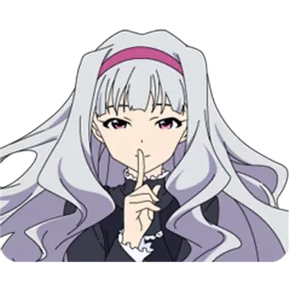 🙊 Anime, Garota, Psiu, Silêncio, Adesivo, Desenho animado whatsapp sticker