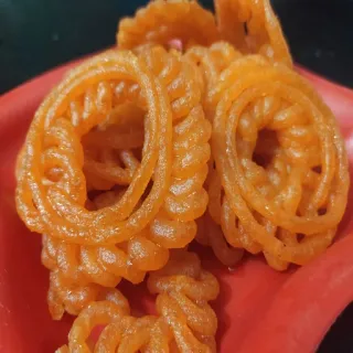 🥨 Jalebi, Indische Süßigkeiten, Dessert, Essen, Süßigkeit, Orange, Zucker telegram sticker