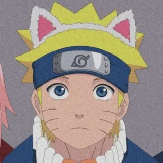 🧐 Naruto Anime, Naruto Uzumaki, Ninja, Desenho animado, Orelhas de gato, Tiara, Mangá telegram sticker