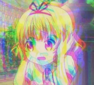 😨 anime, girl, cute, cartoon telegram sticker
