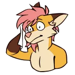 😰 Furry, Personaje, Dibujos animados, Sticker, Antropomorfo, Zorro telegram sticker