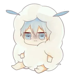 😶 Anime, Chibi, Cartoon, Mignon, Personnage, Illustration telegram sticker