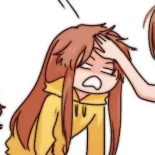 🎈 Anime Mädchen, Kopf tätscheln, Cartoon, Süß, Zärtlich, Freundlich whatsapp sticker