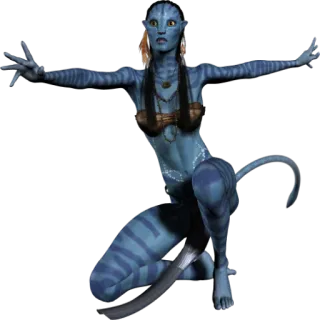 ❌ Avatar Avatar, Na'vi, xanh dương, nữ telegram sticker