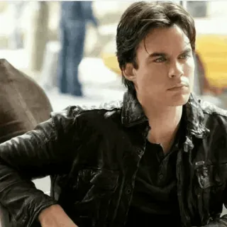 🕳 Damon Salvatore The Vampire Diaries The Vampire Diaries, Damon Salvatore, Ian Somerhalder, Vampier, TV Serie, Acteur, Portret telegram sticker