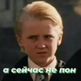 👺 Draco Malfoy Harry Potter а сейчас не пон draco malfoy, harry potter, russian, meme telegram sticker