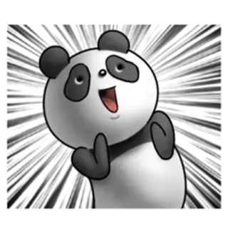 😆 panda, dedo corazón, ofensivo, dibujo animado whatsapp sticker