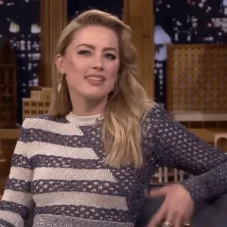 🧜‍♀ Amber Heard актриса, человек, женщина, блондинка, знаменитость telegram sticker