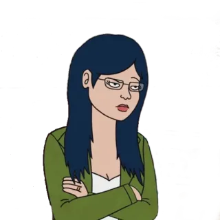 😒 Diane Nguyen BoJack Horseman animasi, wanita, kartun, serius, karakter, Diane Nguyen whatsapp sticker