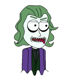 😛 The Joker Joker, Rick and Morty, cartoon, villain, character whatsapp sticker