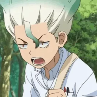 ⏱ Senku Ishigami Dr. Stone anime, Dr. Stone, Senku, Ishigami, scientist, manga telegram sticker