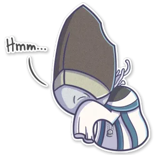 🤔 Hmm... penser, hmm, réflexion, se demander telegram sticker