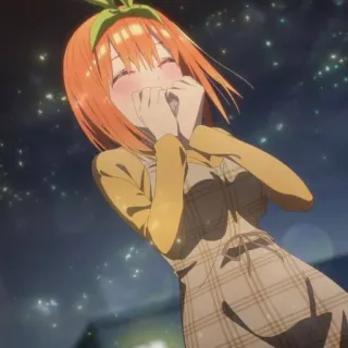 👒 Yotsuba Nakano The Quintessential Quintuplets Anime, Fofa, Garota, Sorrindo, Feliz, Yotsuba, The Quintessential Quintuplets telegram sticker