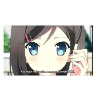 📞 Aku ingin melaporkan mengenai penjahat loli. anime, girl, phone, talking telegram sticker
