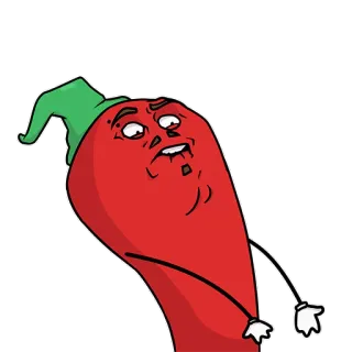 😩 후추, 고추, 붉은 고추, 채소, 만화, 웃긴 telegram sticker