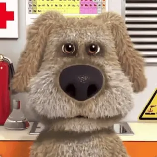 🤯 Ben the Dog Talking Ben the Dog Hund, sprechend, Tier, Figur, App whatsapp sticker