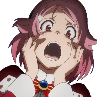 😱 anime, character, illustration, scared, shocked, fear telegram sticker
