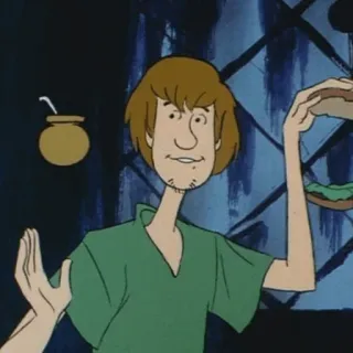 ⚡️ Shaggy Rogers Scooby Doo desenho animado, animação, Scooby Doo, Salsicha, personagem telegram sticker