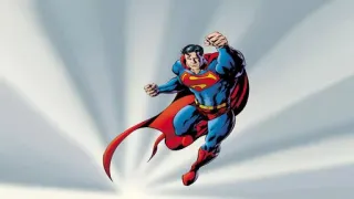 🦸 Superman superhero, comic, flying, red cape, Superman, DC Comics telegram sticker