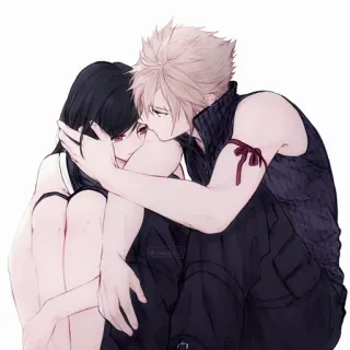 🥢 Tifa Lockhart Final Fantasy VII Tifa, Lockhart, Final, Fantasy, VII, Anime, embracing, hug telegram sticker