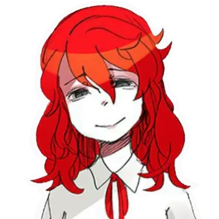 😅 Anime, Manga, pelo rojo, uniforme escolar, personaje femenino telegram sticker