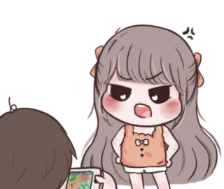 🧐 アニメ, 怒り, 口論, かわいい, 関係 telegram sticker