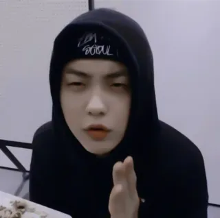 🌟 SOUL persona, sudadera con capucha, hombre, kpop, música telegram sticker