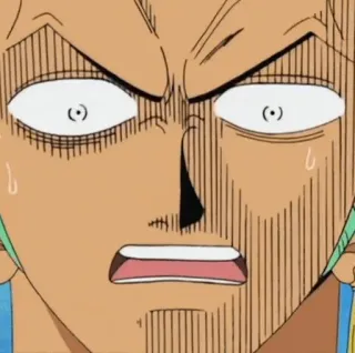 🪐 Zoro One Piece Аниме, Манга, Ван Пис, Зоро, Ророноа Зоро, Смешной, В шоке telegram sticker
