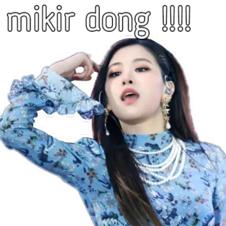 😤 mikir dong !!!! expression, pose, femme whatsapp sticker