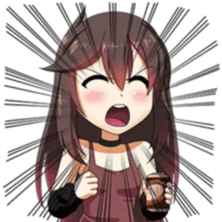😠 Anime, Manga, Chibi, Kawaii, Süß, Cartoon, Wütend, Expressiv whatsapp sticker