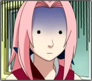 😅 Sakura Haruno Naruto 사쿠라, 나루토, 애니메이션, 충격, 당황 telegram sticker
