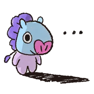 😐 Mang BT21 mang, bt21, kpop, cute, cartoon, sticker telegram sticker