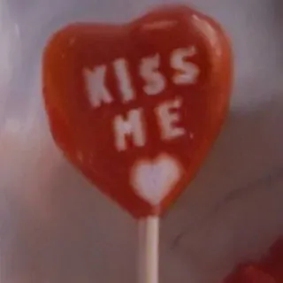 ❤️ KISS ME kiss, love, heart, valentine, candy, lollipop telegram sticker