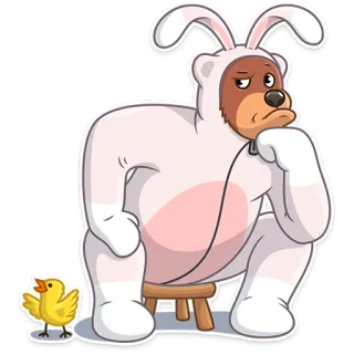 Easter Bear telegram stickers