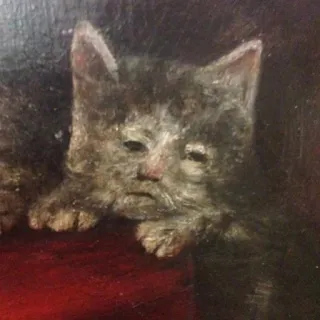 ☹️ gato, animal, gatinho, pintura, arte whatsapp sticker
